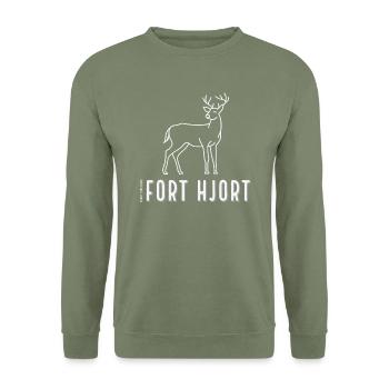FORT HIRSCH MOTIV - EMAILLE TASSEN UND T-SHIRTS LIGHT - Unisex Pullover - Armeegrün - Vorne - Alina (178cm) & Michal (187cm)