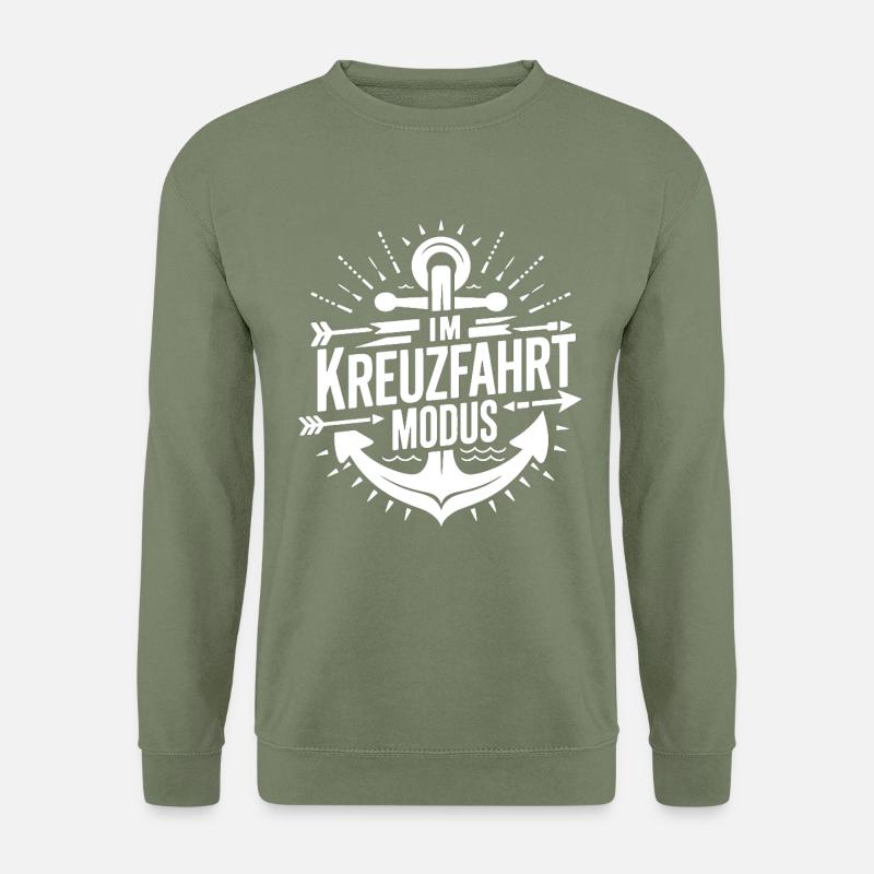 Kreuzfahrt Modus | Anker & Abenteuer" - Unisex Pullover - Armeegrün