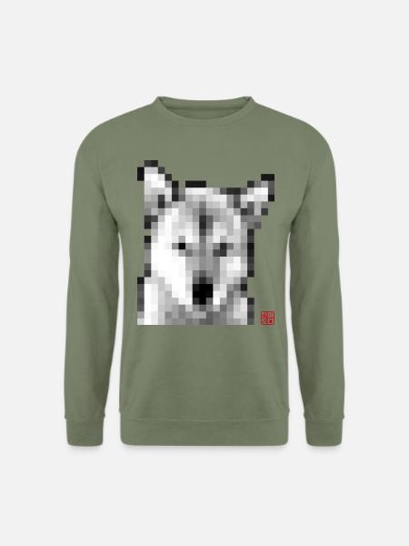 Jindo Mosaik mL - Unisex Pullover - Armeegrün