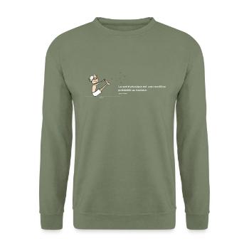 Santé Physique - Unisex Pullover - Armeegrün - Vorne - Alina (178cm) & Michal (187cm)