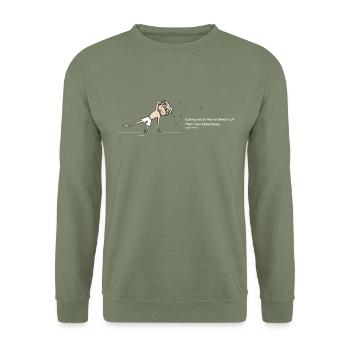 Architect of Happiness - Unisex Sweatshirt - army green - Front - Alina (178cm) & Michal (187cm)