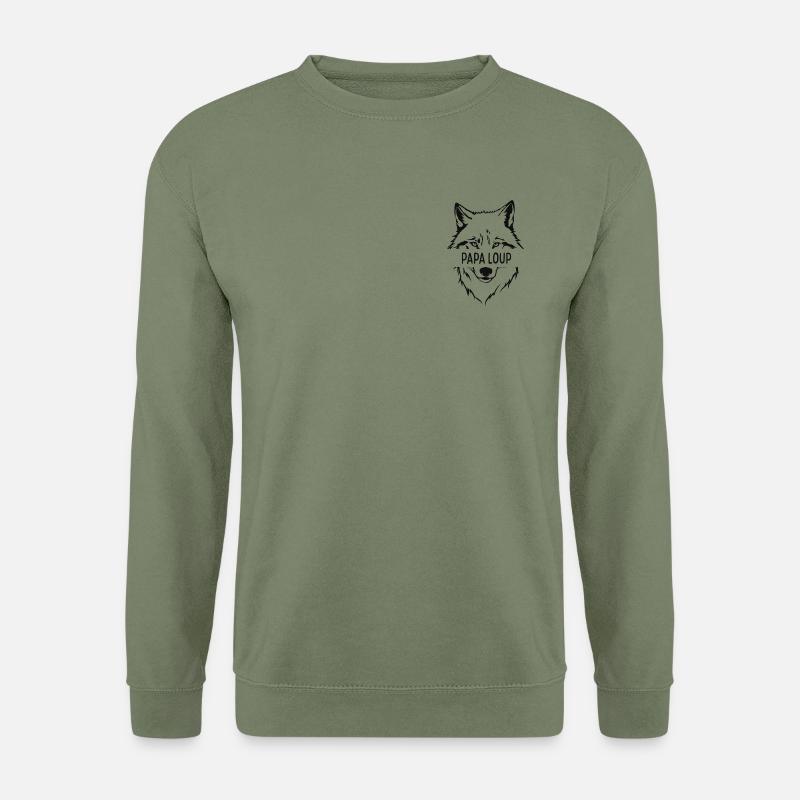 Papa Wolf - Unisex Pullover - Armeegrün