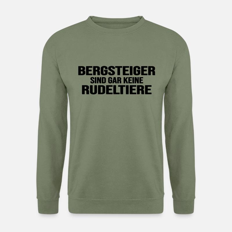 Bergsteiger alpinist klettern eisklettern - Unisex Pullover - Armeegrün