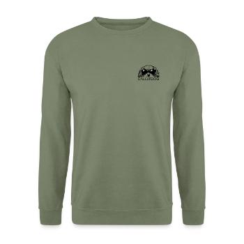 CallofDog Bolonka horizon - Unisex Sweatshirt - army green - Front - Alina (178cm) & Michal (187cm)