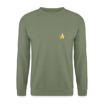 Banana 🍌 - Unisex Sweatshirt - army green - Front - Alina (178cm) & Michal (187cm)