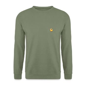 Baby-Bird Vogelküken - Unisex Pullover - Armeegrün - Vorne - Alina (178cm) & Michal (187cm)