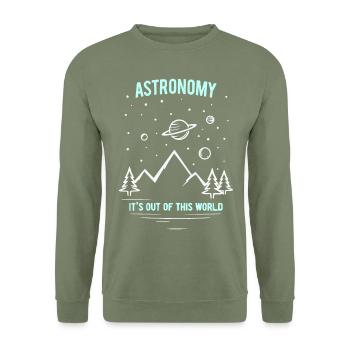 Astronomy - Unisex Pullover - Armeegrün - Vorne - Alina (178cm) & Michal (187cm)