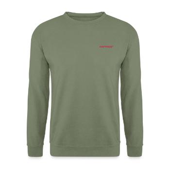 carreau sur place - Unisex Pullover - Armeegrün - Vorne - Alina (178cm) & Michal (187cm)