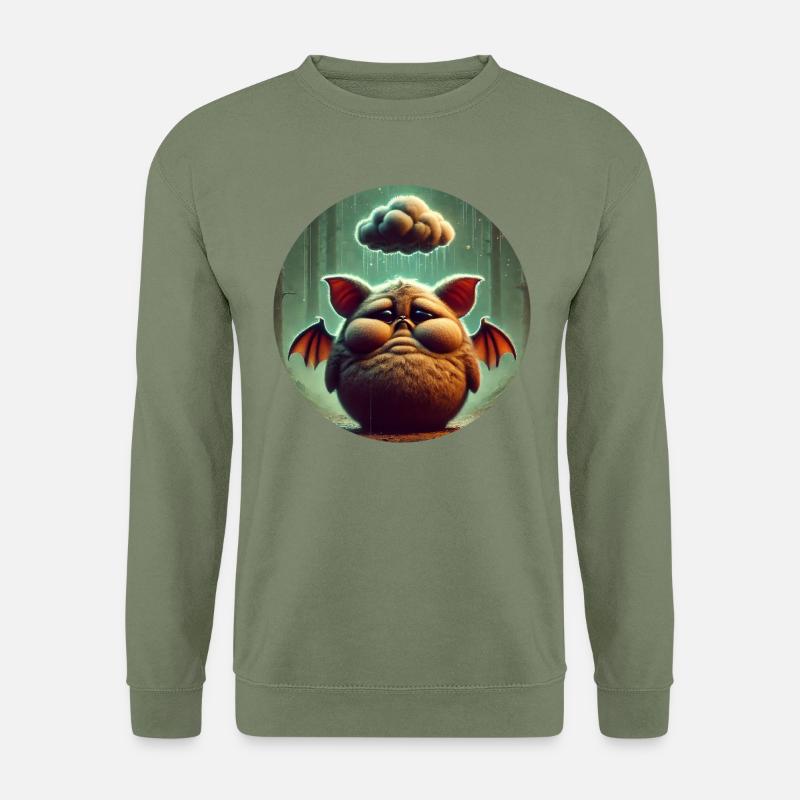 Fledermaus Nächtliche Melancholie - Unisex Pullover - Armeegrün