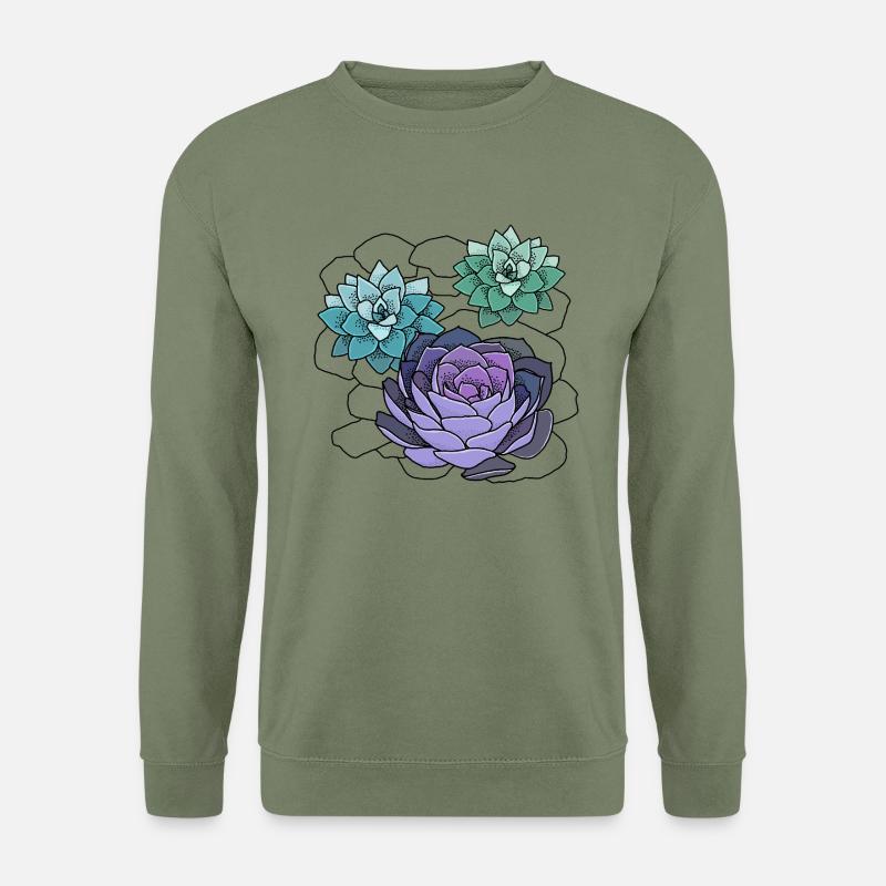 Sukkulenten - Unisex Pullover - Armeegrün