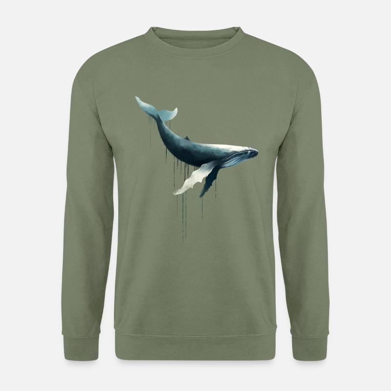 Humpback whale - Unisex Sweatshirt - army green