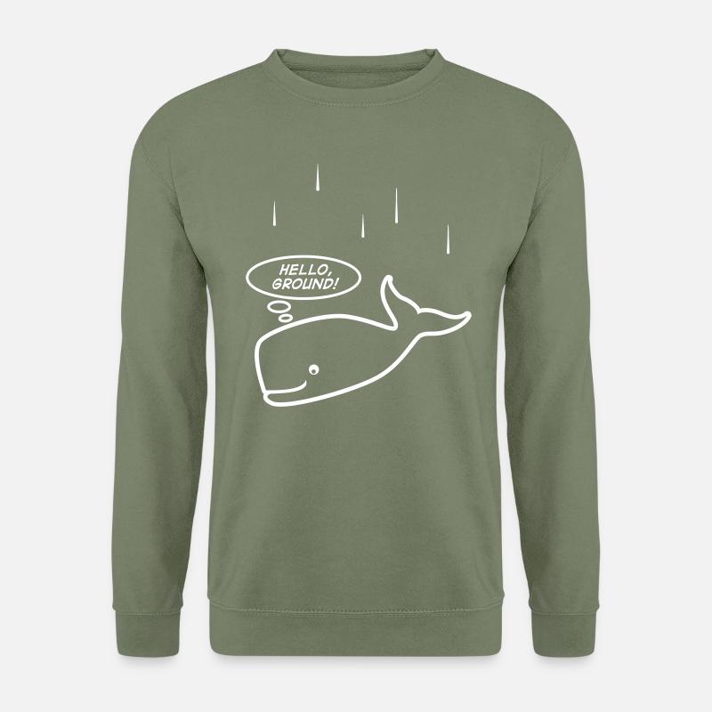 Hello ground! - Hitchhiker's guide to the galaxy - Unisex Pullover - Armeegrün