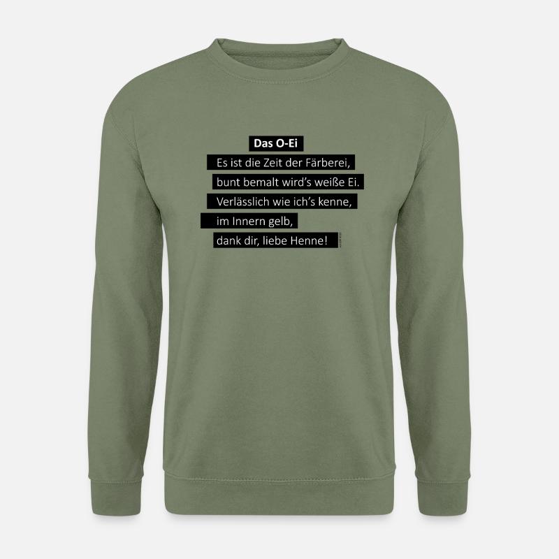 The O-Egg on Black - Unisex Sweatshirt - army green