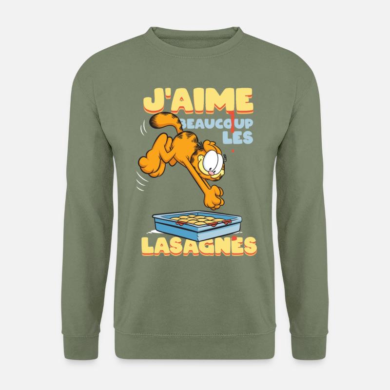 Garfield J'aime Lasagnes - Unisex Sweatshirt - army green