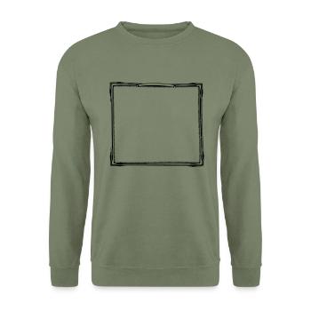 2577109 cadre - Sweat-shirt Unisexe - vert militaire - Devant - Alina (178cm) & Michal (187cm)
