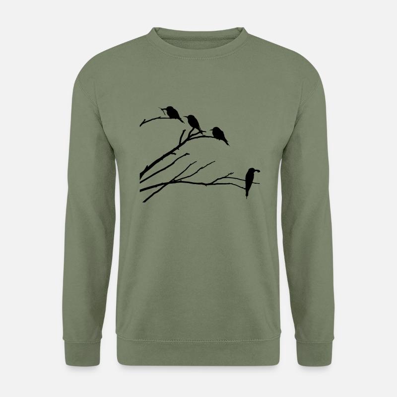 Oiseaux sur la branche - Sweat-shirt Unisexe - vert militaire