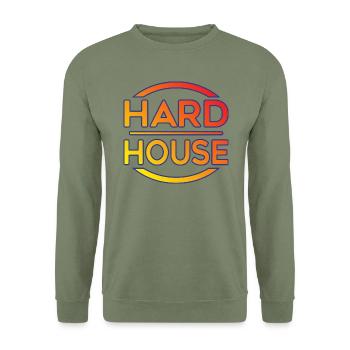 Hard House Rave Dance Music Festival - Unisex Sweatshirt - army green - Front - Alina (178cm) & Michal (187cm)