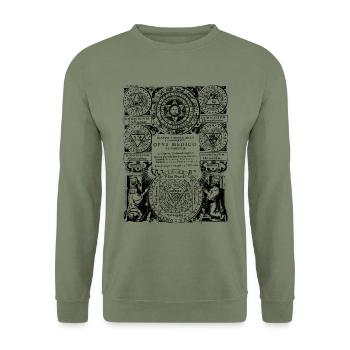 Ancient alchemical symbols - Unisex Sweatshirt - army green - Front - Alina (178cm) & Michal (187cm)