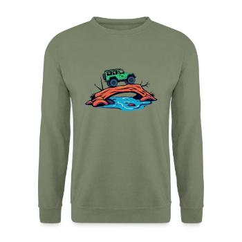 Véhicules tout-terrain - Sweat-shirt Unisexe - vert militaire - Devant - Alina (178cm) & Michal (187cm)