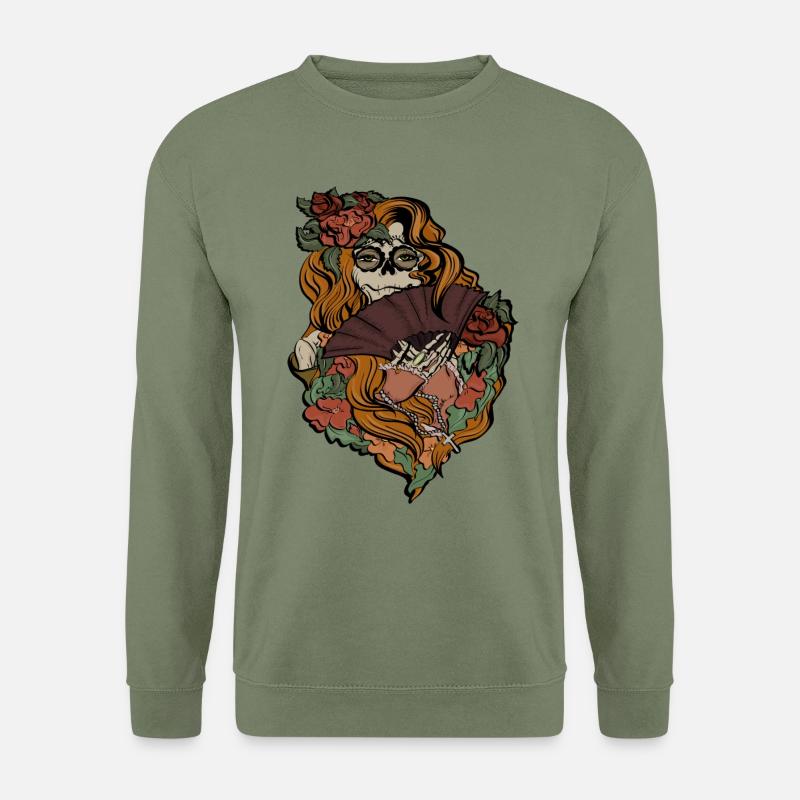 Santa Muerte - Unisex Pullover - Armeegrün