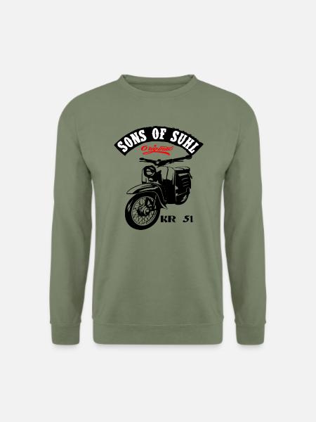Simson Schwalbe Moped KR 51 - Unisex Pullover - Armeegrün