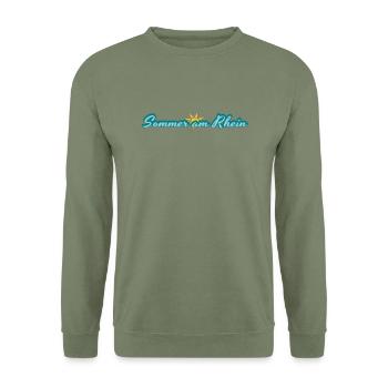 Sommer Am Rhein - Unisex Pullover - Armeegrün - Vorne - Alina (178cm) & Michal (187cm)