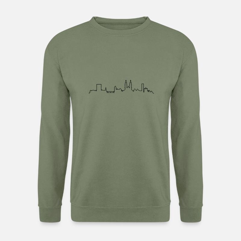 Skyline Basel - Unisex Pullover - Armeegrün