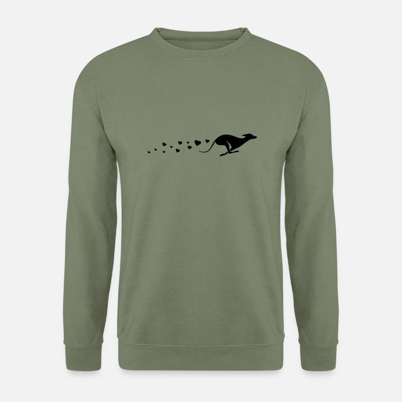 Windhund Liebe – Sighthound Love - Unisex Pullover - Armeegrün