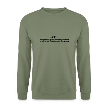 42 - Sweat-shirt Unisexe - vert militaire - Devant - Alina (178cm) & Michal (187cm)