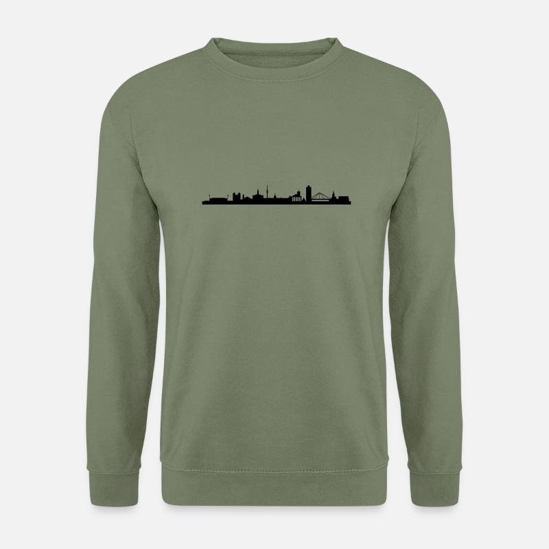 Skyline Karlsruhe 1 - Unisex Pullover - Armeegrün