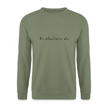 Eskalation - Unisex Pullover - Armeegrün - Vorne - Alina (178cm) & Michal (187cm)