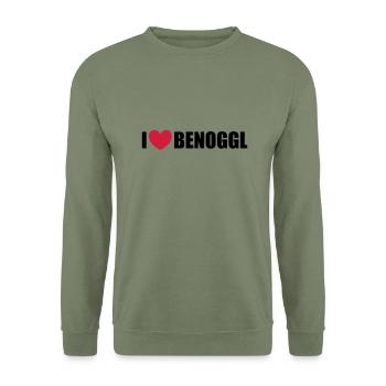 Benoggl - Unisex Pullover - Armeegrün - Vorne - Alina (178cm) & Michal (187cm)