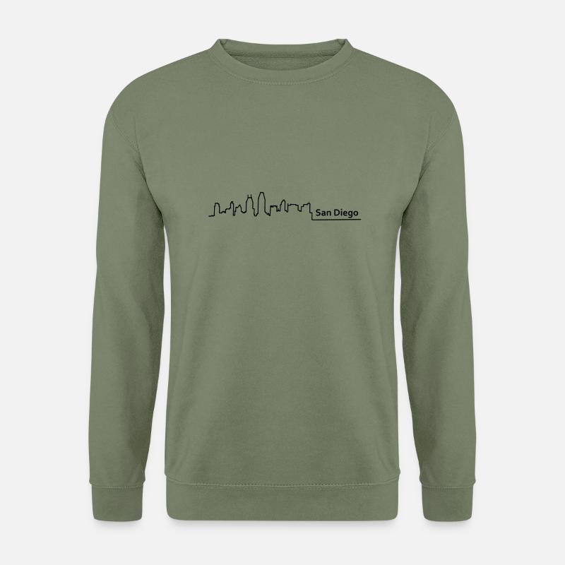 san diego skyline - Unisex Pullover - Armeegrün