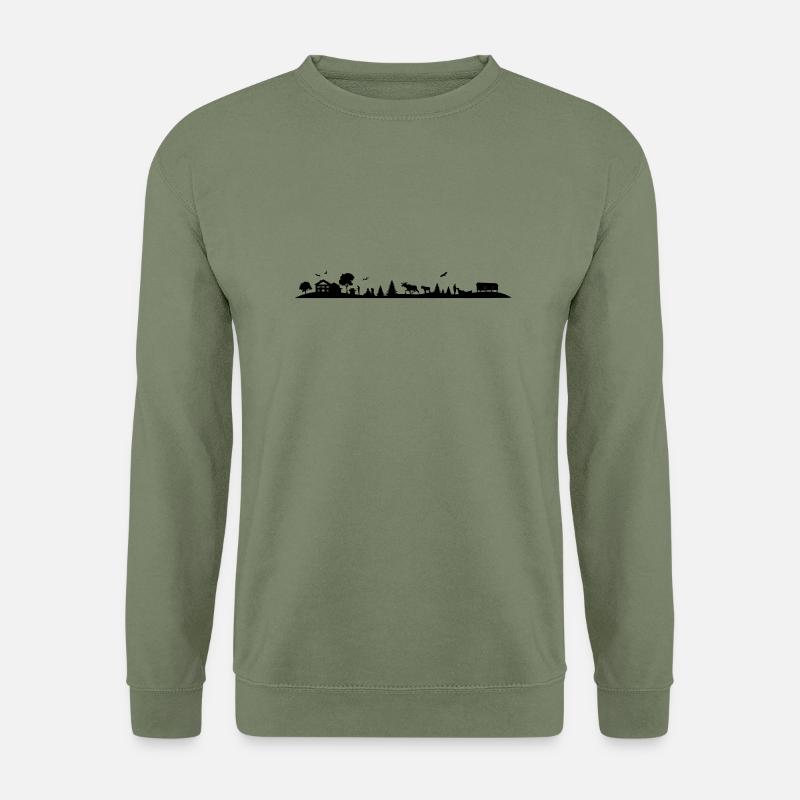 Landschaft - Schweden, Norwegen - Unisex Pullover - Armeegrün