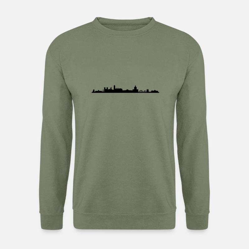 Skyline Lissabon - Unisex Pullover - Armeegrün