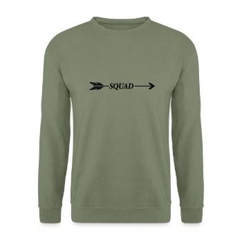 Squad Arrow - Unisex Sweatshirt - army green - Front - Alina (178cm) & Michal (187cm)