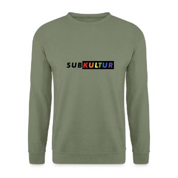Subkultur Logo CSD#2 - Unisex Pullover - Armeegrün - Vorne - Alina (178cm) & Michal (187cm)