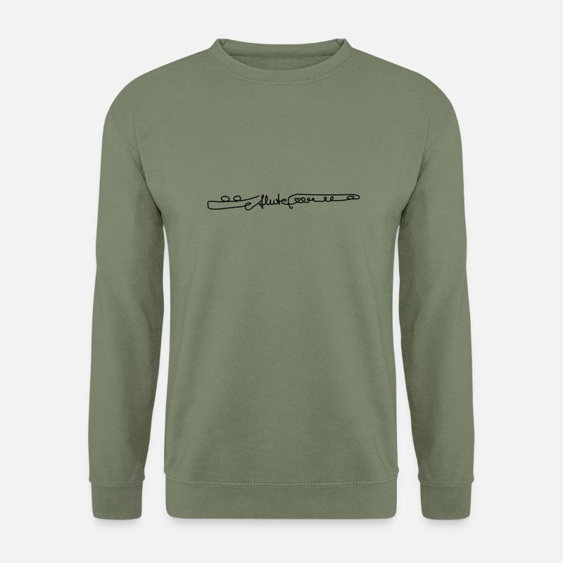 one line c flute - Unisex Pullover - Armeegrün