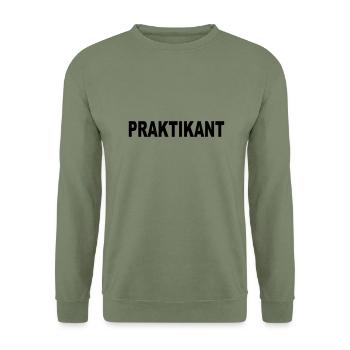 praktikant - Unisex Pullover - Armeegrün - Vorne - Alina (178cm) & Michal (187cm)