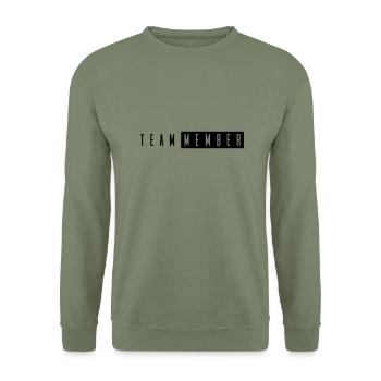 team member - Unisex Sweatshirt - army green - Front - Alina (178cm) & Michal (187cm)