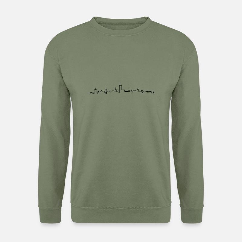 Skyline Stuttgart - Unisex Pullover - Armeegrün