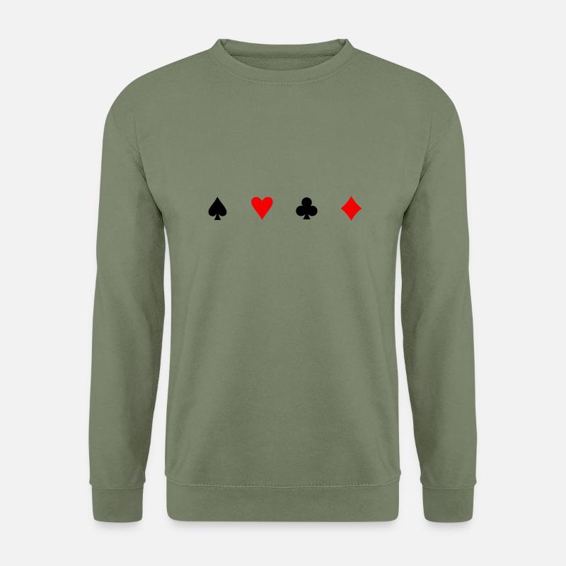 karten symbole - Unisex Pullover - Armeegrün