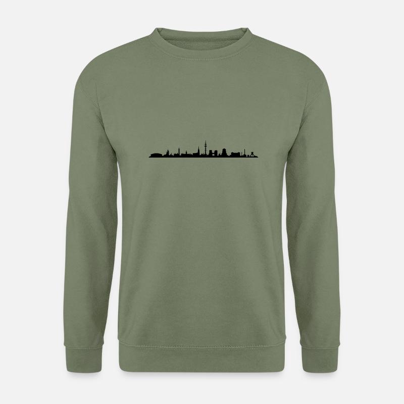 Skyline - Gelsenkirchen - Unisex Pullover - Armeegrün