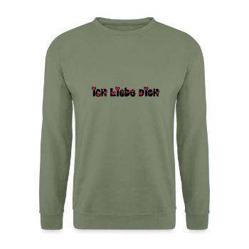 ich liebe dich - Unisex Pullover - Armeegrün - Vorne - Alina (178cm) & Michal (187cm)