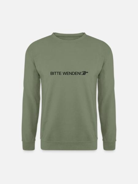 "bitte wenden" - Unisex Pullover - Armeegrün
