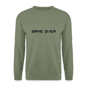 Game Over - Unisex Sweatshirt - army green - Front - Alina (178cm) & Michal (187cm)