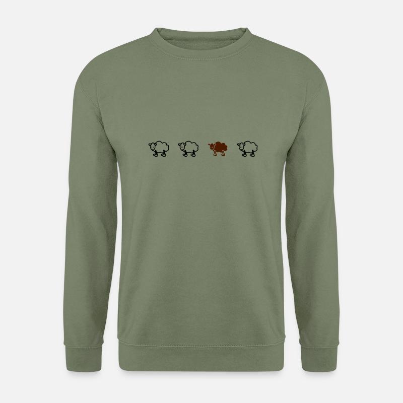 sheeps_1_f2 - Unisex Pullover - Armeegrün
