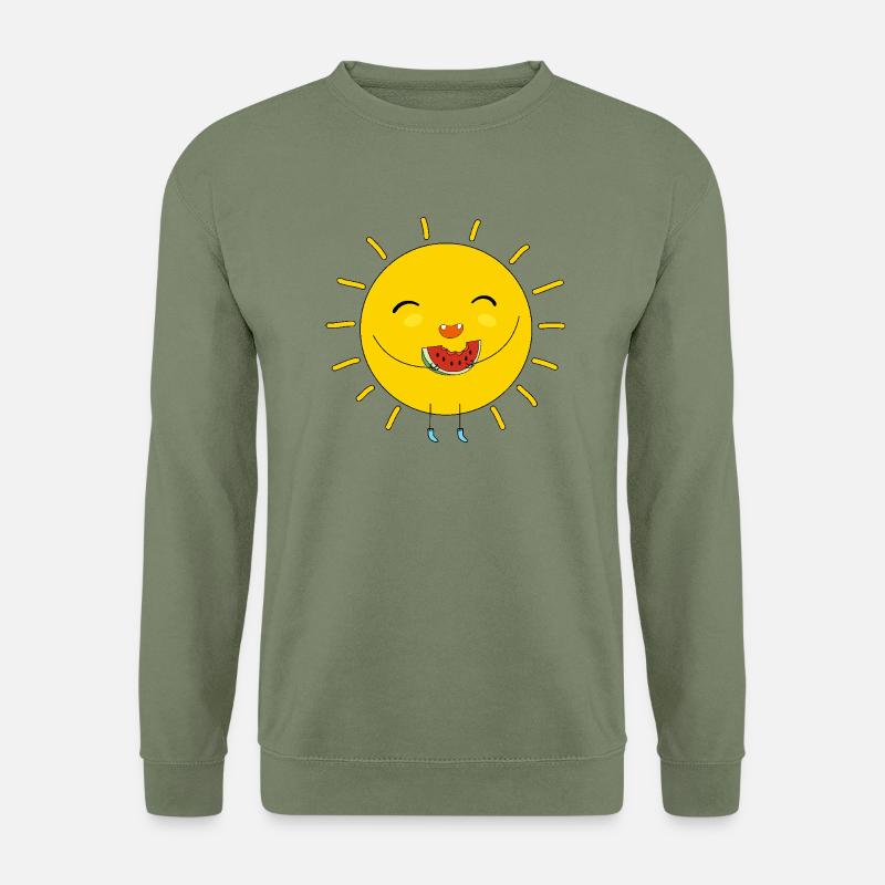 Sonne und wassermelone - Unisex Pullover - Armeegrün
