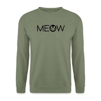 Miau - Unisex Pullover - Armeegrün - Vorne - Alina (178cm) & Michal (187cm)