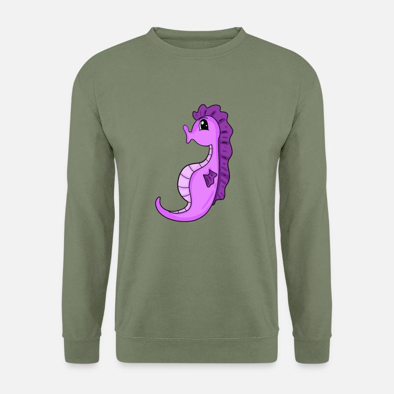 Seepferdchen Seepferd - Unisex Pullover - Armeegrün